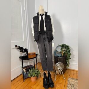 Zara Black Puffer Vest